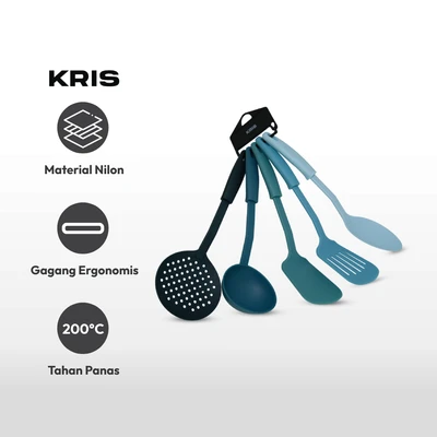 Gambar Kris Peralatan Masak Nylon Set 5 pcs - Hijau