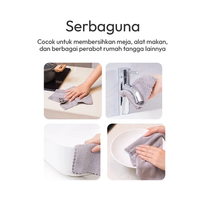 Gambar Informa Terry Kain Lap Dapur Roll Tearline - Abu-Abu