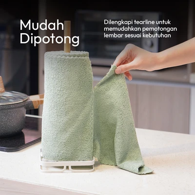 Gambar Informa Terry Kain Lap Dapur Roll Tearline - Hijau