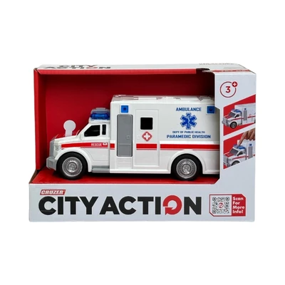 Gambar Cruzer 1:20 City Action Friction Ambulance - Putih