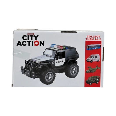 Gambar Cruzer 1:16 City Action Friction Jeep Police - Hitam
