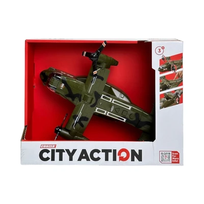 Gambar Cruzer 1:16 City Action Friction Army Aircraft