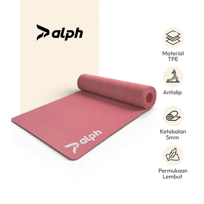 Gambar Alph Matras Yoga Weave TPE 5 mm - Pink
