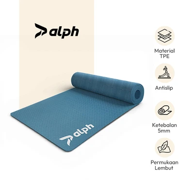 Gambar Alph Matras Yoga Weave TPE 5 mm - Biru
