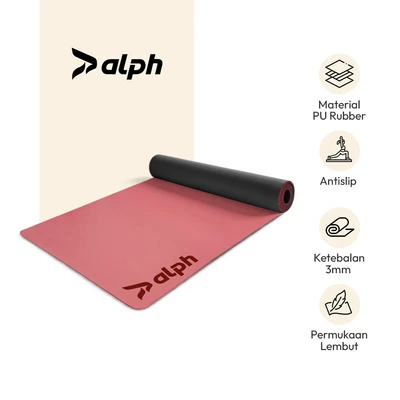 Gambar Alph Matras Yoga PU Rubber 3 mm - Pink