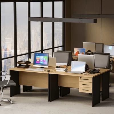 Gambar Informa Haris Meja Kantor 1260 - Cokelat Biaca Oak