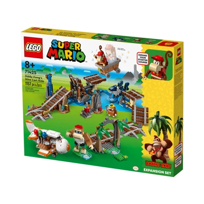 Gambar LEGO Super Mario Diddy Kongs Mine Cart Ride Expansion 71425