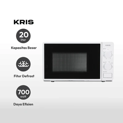 Gambar Kris 20 Ltr Microwave Oven Dengan Button - Putih/hitam