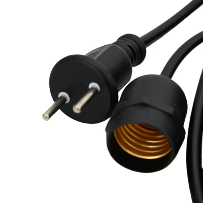 Gambar Krisbow Part Fitting Lampu String 10 Meter 20L E27 - Hitam