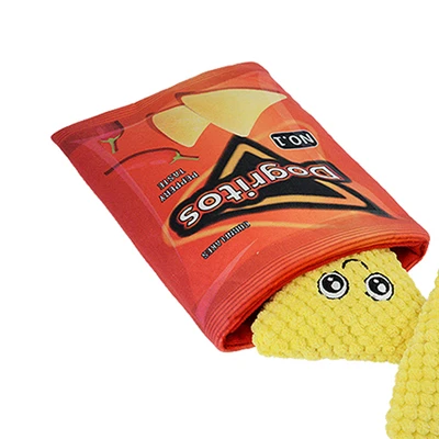 Gambar Pet Kingdom Mainan Anjing Hot Chips - Merah