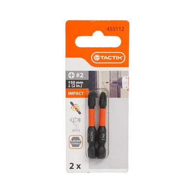 Gambar Tactix Mata Bor Impact 50 mm Ph2 Set 2 pcs - Mix