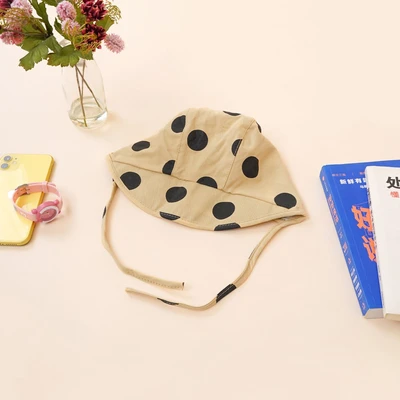 Gambar Ataru Topi Bonnet Anak Polkadot - Cokelat
