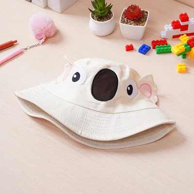Gambar Ataru Topi Bucket Anak Koala Dengan Ears - Abu-Abu