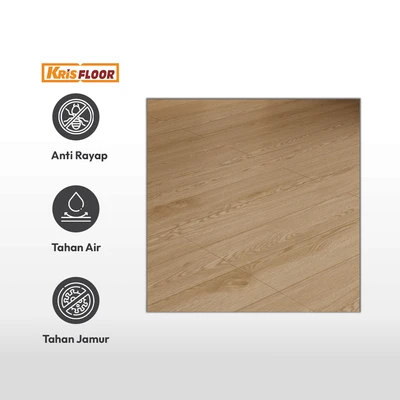 Gambar Krisfloor 60x300x0.15 Cm Pelapis Lantai Pvc - Cokelat Maple