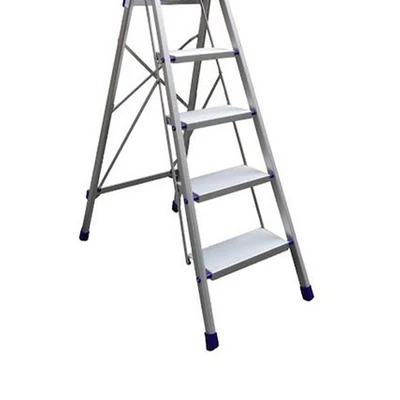 Gambar Krisbow 1.1 Mtr Tangga Lipat Aluminium 5 Wide Step Prlswt1105