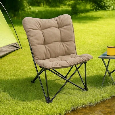 Gambar Soleil Kursi Camping Lipat Big Butterfly - Cokelat Muda