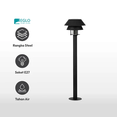 Gambar Eglo 80 Cm Chiappera Lampu Taman Midway E27 - Hitam