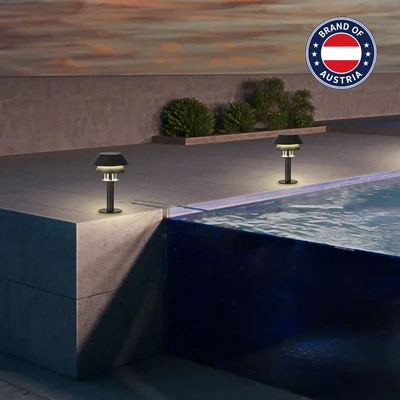 Gambar Eglo Chiappera Lampu Taman Bollard E27 33 cm - Hitam