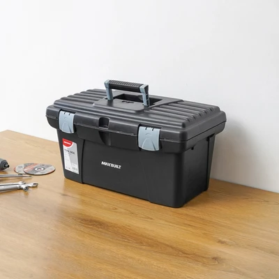 Gambar Maxbuilt Kotak Perkakas Plastik 19 Inch - Hitam