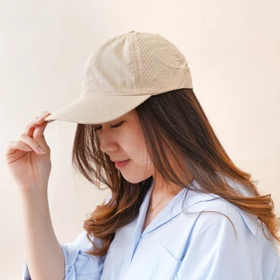 Gambar Ataru Topi Baseball Ponytail Nylon - Krem Beige