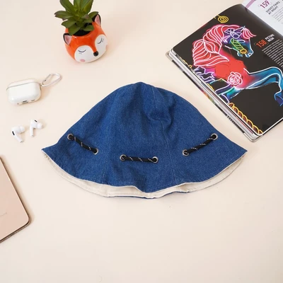 Gambar Ataru Topi Bucket Hat Sling Pocket - Biru Denim