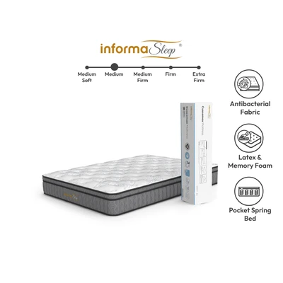 Gambar Informa Sleep 100x200x28 cm Cuscomax Kasur Pocket Spring Bed In Box
