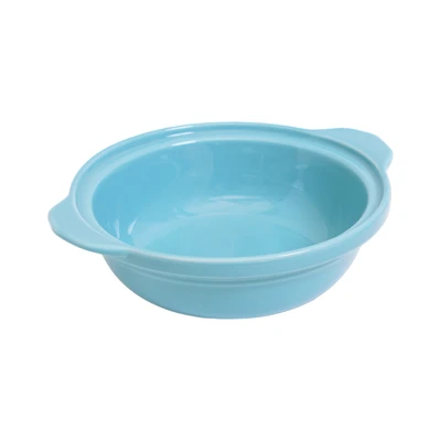 Gambar Selma Kara Mangkuk Keramik Dengan Tutup 22 cm - Biru