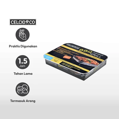 Gambar Celcio&Co Pemanggang Arang Bbq Lipat Instan