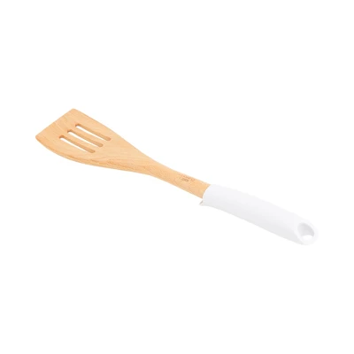 Gambar Cooking Color Blanc Spatula Slotted Wood - Putih