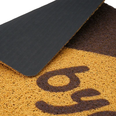 Gambar Informa Keset Dapur & Outdoor PVC Print Hi Bye 40x60 cm - Cokelat/Hitam