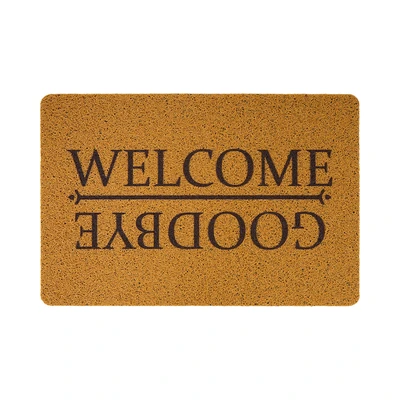 Gambar Informa Keset Kamar Mandi & Dapur PVC Print Welcome Bye 40x60 cm - Cokelat