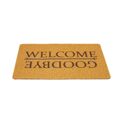 Gambar Informa Keset Kamar Mandi & Dapur PVC Print Welcome Bye 40x60 cm - Cokelat