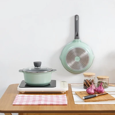 Gambar Cooking Color Ziva Wajan Penggorengan Lightweight Aluminium 24 cm - Hijau