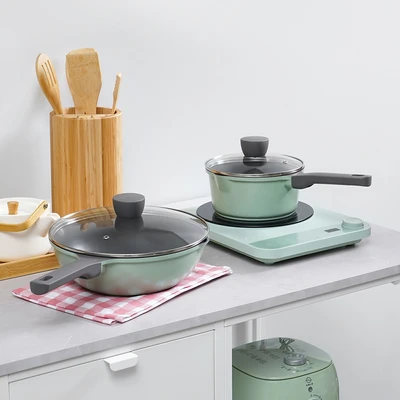 Gambar Cooking Color Ziva Panci Saucepan Lightweight Non-Stick Coating 18 cm - Hijau