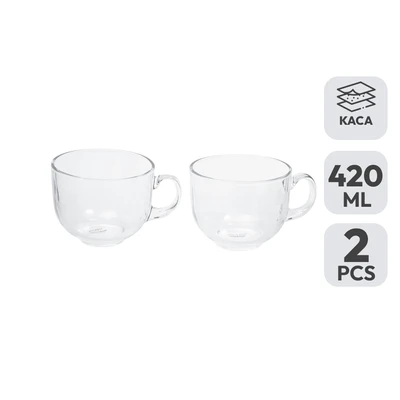 Gambar Appetite Drew Gelas Kaca 420 ml Set 2 Pcs Transparan