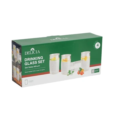 Gambar Delicia 450 Ml Set 4 Pcs Gravar Gelas Highball