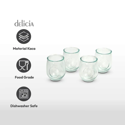 Gambar Delicia 380 Ml Set 4 Pcs Gravar Gelas Stemless