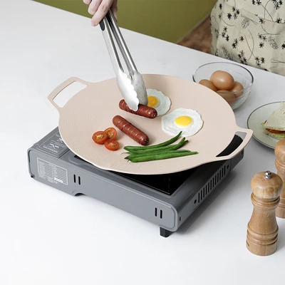 Gambar Culinart Wajan Panggangan Datar Aluminium 33 cm - Krem Beige