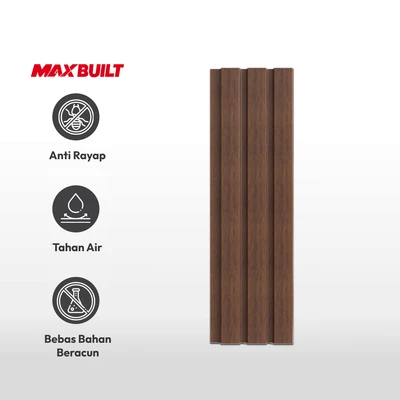 Gambar Maxbuilt 290x12x1.2 cm Panel Dinding Ps Motif Kayu - Cokelat Oak
