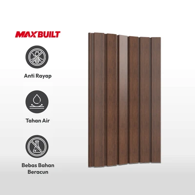 Gambar Maxbuilt 290x4.7x2 cm Panel Dinding Flex Motif Kayu - Cokelat Dark Oak