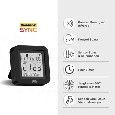 Gambar Krisbow Sync Smart Wifi Ir Remote Control Temperature & Humidity