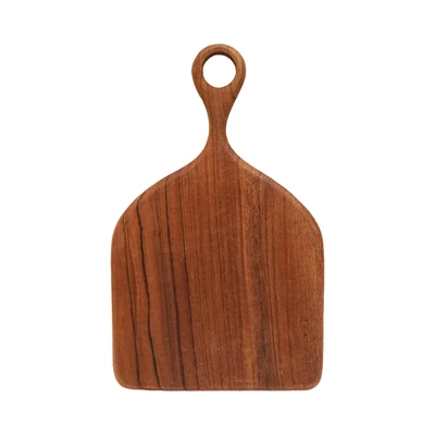Gambar Nicoles Natural Talenan Kayu Jati Unique 32x20 cm - Cokelat