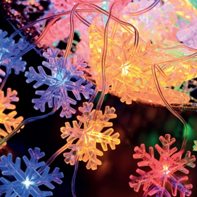 Gambar Krisbow 5 Mtr Lampu Hias Led Snowflake 2.6 Watt Rgb