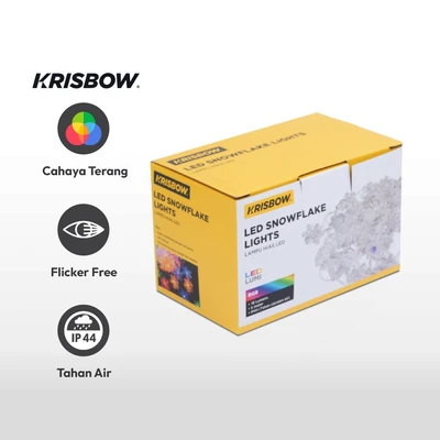 Gambar Krisbow 5 Mtr Lampu Hias Led Snowflake 2.6 Watt Rgb