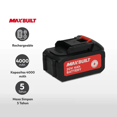 Gambar Maxbuilt Baterai Mesin Potong Tanaman Rechargeable 4000 mAh 20V
