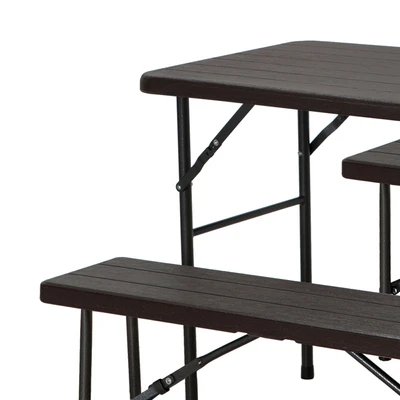 Gambar Soleil Set Meja & Bangku Taman - Hitam