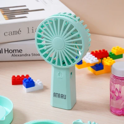 Gambar Ataru Kipas Angin Portable Rechargeable Dengan Gelembung - Hijau