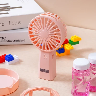 Gambar Ataru Kipas Angin Portable Rechargeable Dengan Gelembung - Pink