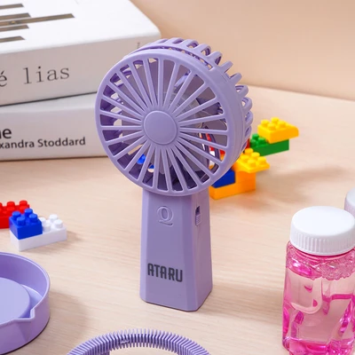 Gambar Ataru Kipas Angin Portable Rechargeable Dengan Gelembung - Ungu