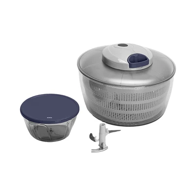 Gambar Kris Pull Chopper & Salad Spinner 4 Liter Set 2 pcs - Abu-Abu
